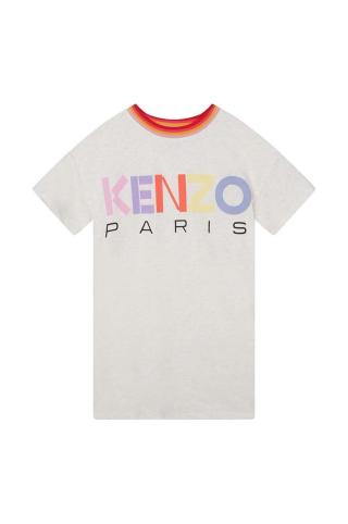 Dívčí šaty Kenzo Kids béžová barva, mini