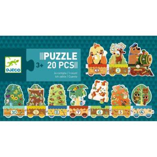 Djeco Puzzle Zvířátkový vlak