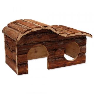 Domek Small Animals Kaskada dřevěný s kůrou 31cm