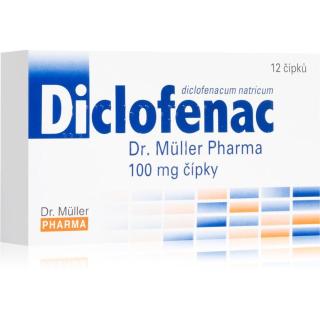 Dr. Müller Dr. Müller Pharma Diclofenac 100mg čípky ke snížení horečky a tlumení bolesti 12 ks
