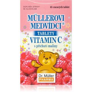 Dr. Müller Müllerovi medvídci® malina cucavé tablety s vitaminem C 45 tbl