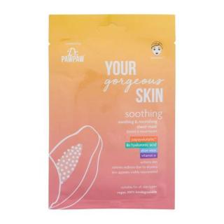 Dr. PAWPAW Your Gorgeous Skin Soothing Sheet Mask 25 ml pleťová maska výživa a regenerace pleti; na citlivou a podrážděnou pleť