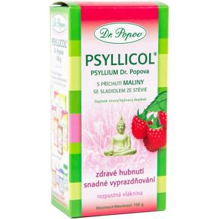 Dr. Popov Psyllicol s příchutí maliny vláknina doplněk stravy příchuť raspberry 100 g