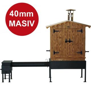 Dřevěná udírna Master Smoker 40 XLD s topeništěm