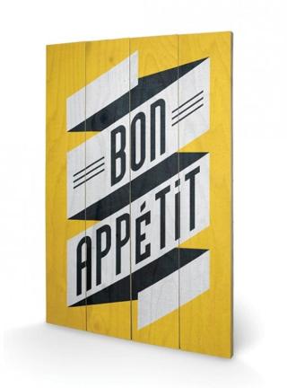 Dřevěný obraz Edu Barba - Bon Appetit,