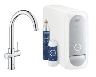 Dřezová baterie Grohe Blue Home s výpustí chrom 31455001