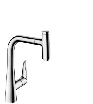 Dřezová baterie Hansgrohe Talis s vytahovací sprškou, 2 proudy chrom 72824000