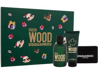 Dsquared² Green Wood - EDT 100 ml + sprchový gel 100 ml + pouzdro na karty
