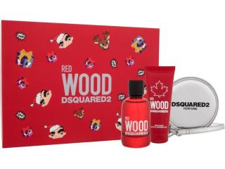 Dsquared² Red Wood - EDT 100 ml + sprchový gel 100 ml + malá peněženka