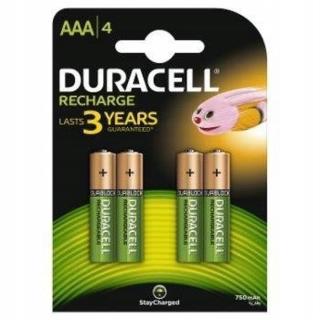 Duracell dobíjecí AAA/HR3 750mAh 4ks blistr