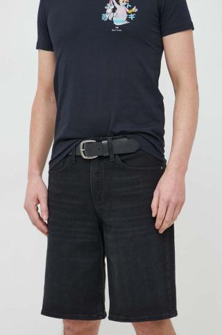 Džínové šortky Calvin Klein pánské, černá barva