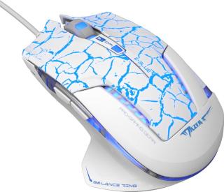 E-blue myš Mazer Pro bílá/modrá ebox