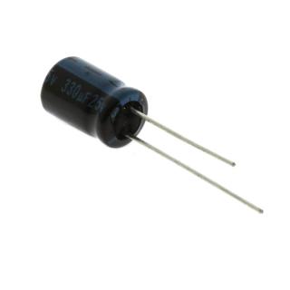 Elektrolytický kondenzátor radiální e 330uf/25v 8x11.5 rm3.5 105°c jamicon tkr331m1efbbm