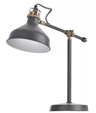 Emos Stolní lampa HARRY na žárovku E27, tmavě šedá - rozbaleno