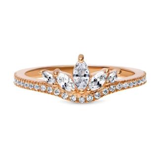 Emporial pozlacený prsten Diadém 14k růžové zlato MA-R0444 Velikost: 9