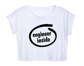 Engineer inside Dámské tričko Organic Crop Top