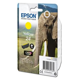 Epson originální ink C13T24244012, T2424, yellow, 4, 6ml, Epson