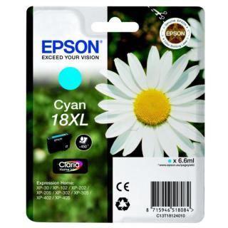 Epson T18124022, T181240, 18XL azurová  originální cartridge