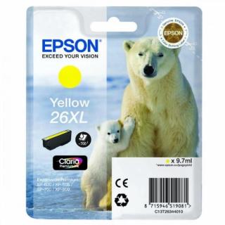 Epson T26344022, T263440, 26XL žlutá  originální cartridge