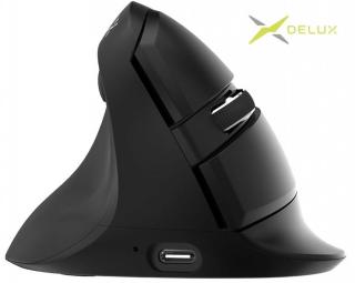 ERGO-PRODUCT Delux M618mini bezdrátová myš černo-šedá levoruká