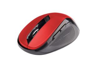 Ergonomická myš C-TECH WLM-02, bezdrátová, 6tlač., černá-červená