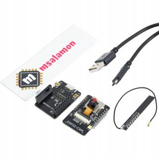 ESP32-CAM sada s kamerou, programátorem, anténou