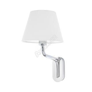 ETERNA nástěnná lampa, chrom/bílá - FARO