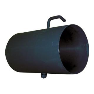 Eurometal Roura kouřová s klapkou 125 mm/50 cm, silnostěnná, černá