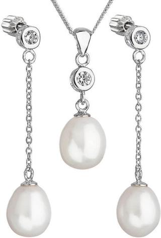 Evolution Group Stříbrná perlová sada se zirkony Pavona 29005.1 AAA bílá