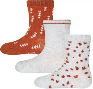 EWERS dívčí 3pack ponožek 205224 27-30 šedá