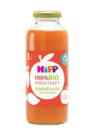 EXP: 31.07.2023 HiPP 100 % Bio Juice Ovocná šťáva s karotkou 330ml