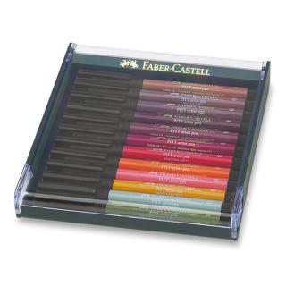 Faber-Castell Pitt Artist Pen Brush sada 12 ks, podzimní barvy