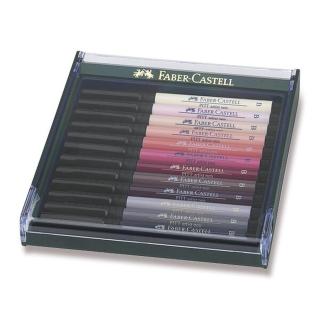 Faber-Castell Pitt Artist Pen Brush sada 12 ks, tělové barvy