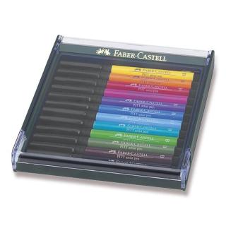 Faber-Castell Pitt Artist Pen Brush sada 12 ks, základní barvy