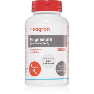 Fagron Magnesium 500 + vit.B6 tablety pro podporu snížení míry únavy a vyčerpání 100 tbl