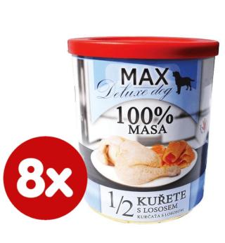 FALCO MAX deluxe 1/2 kuřete s lososem 8x800 g