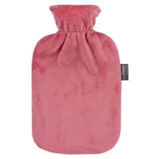 Fashy ® Láhev na horkou vodu 2L s fleecovým potahem v růžové barvě