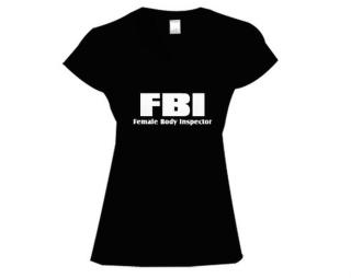 FBI Dámské tričko V-výstřih
