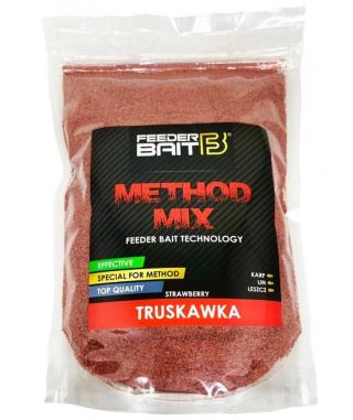 Feederbait methodmix strawberry 800 g