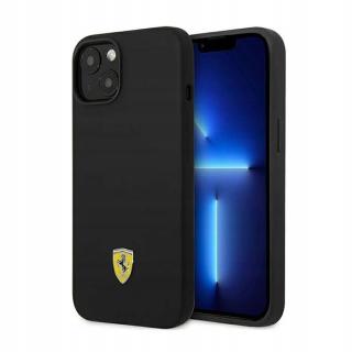 Ferrari Silicone Metal Logo Kryt na iPhone 14 (černý
