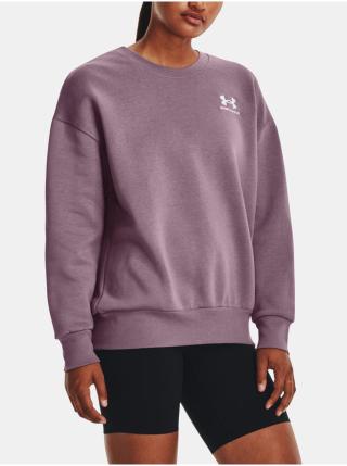 Fialová dámská oversized mikina Under Armour Essential Flc OS Crew