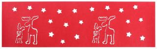 Filcový běhoun na stůl CHRISTMAS IV. červená 30x100 cm MyBestHome