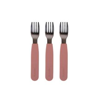 Filibabba Silikonové vidličky v balení po 3 kusech - růžové