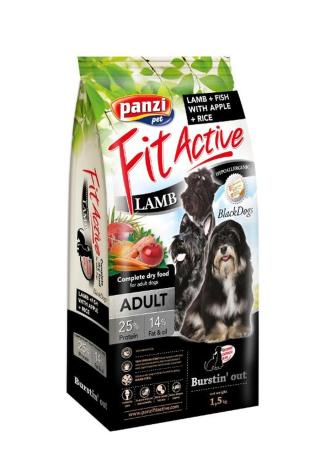 FitActive Hypoallergenic BlackDogs Lamb, Fish & Apple, Rice 1,5 kg