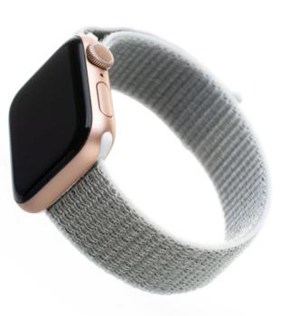 FIXED Nylonový řemínek Nylon Strap pro Apple Watch 44mm/ Watch 42mm, bílošedý FIXNST-434-WHGR