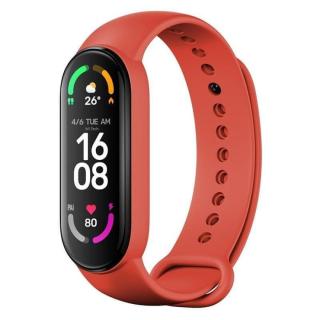 FIXED Silikonový řemínek Silicone Strap pro Xiaomi Mi Band 5/Mi Band 6 FIXSSTB-637-RD, červený