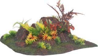 FLAMINGO akvarijní dekorace RADHA ROCK+rostlina ANGLE 27,5x27,5x10cm