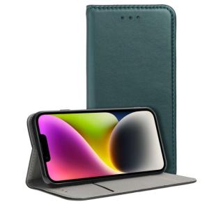 Flipové pouzdro Smart Magneto pro Samsung Galaxy A14 4G / A14 5G, tmavě zelená