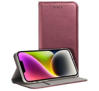 Flipové pouzdro Smart Magneto pro Samsung Galaxy A14 4G / A14 5G, vínová