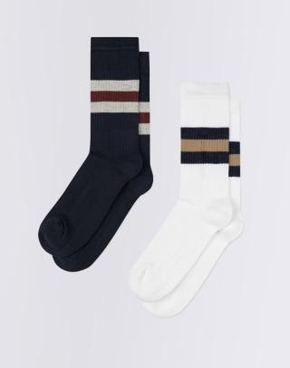 Forét Chill Socks 2-Pack NAVY/WHITE